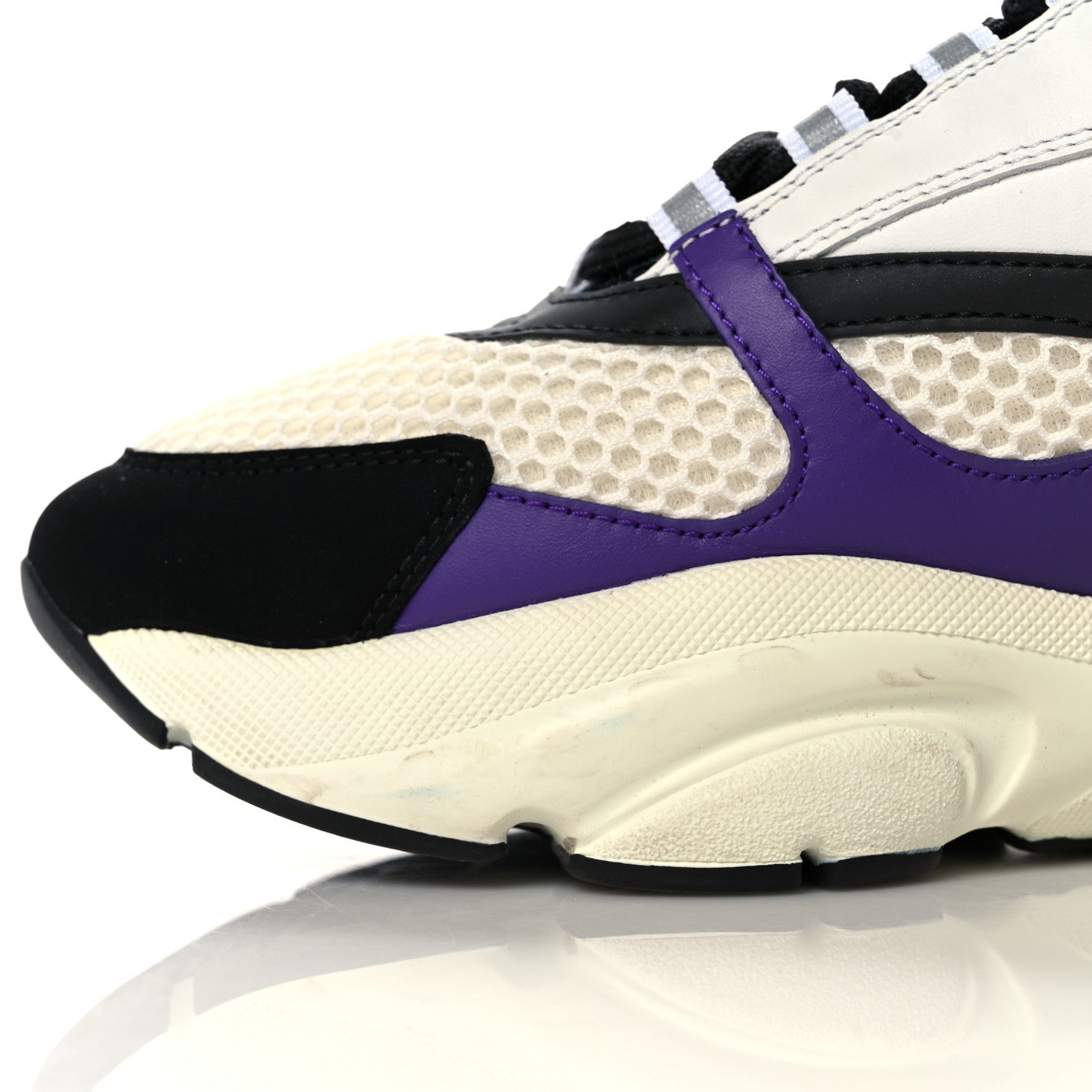 Christian Dior Technical Mesh Calfskin Mens B22 Sneakers 40 Violet White 13 of 15