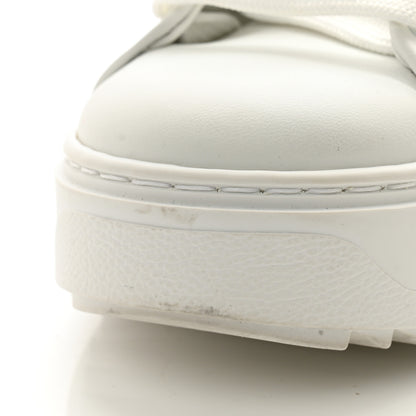 Louis Vuitton Lambskin Embossed Monogram Time Out Sneakers 37 White 9 of 13