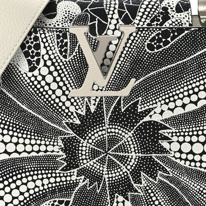 Louis Vuitton LV X YK Taurillon Psychedelic Capucines MM Black White 6 of 8