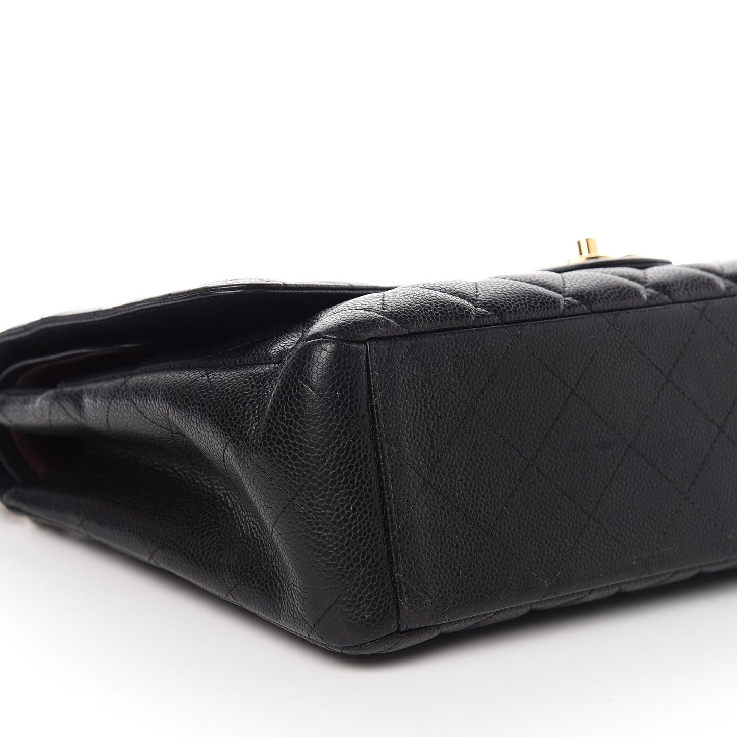 Caviar Quilted Maxi Double Flap Black