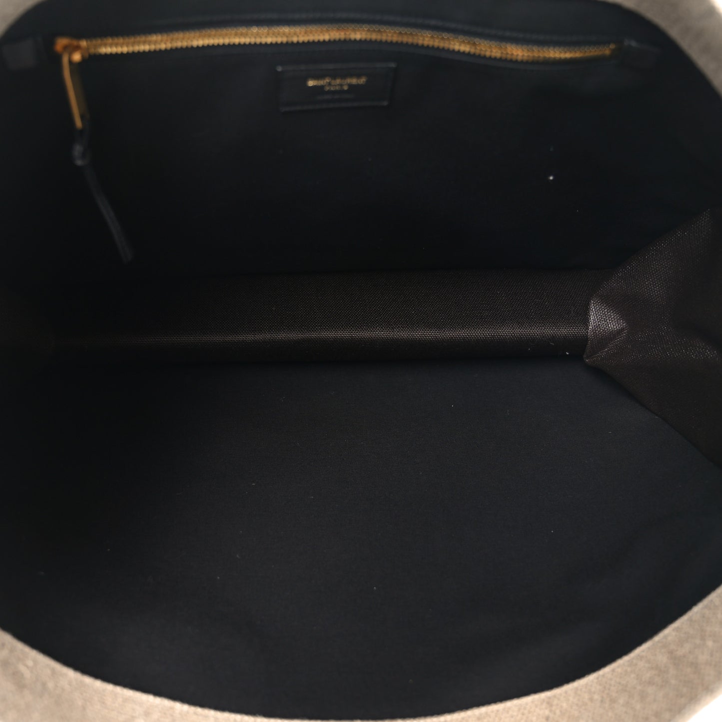 Linen Calfskin Rive Gauche Tote Natural