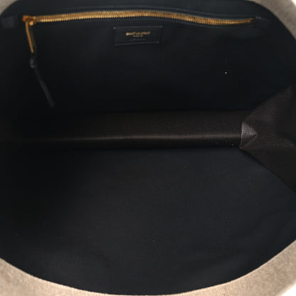 Saint Laurent Linen Calfskin Rive Gauche Tote Natural 5 of 10