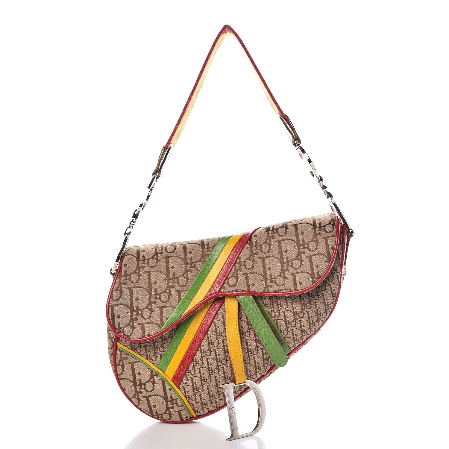 Christian Dior Monogram Rasta Saddle Bag Beige 1 of 7