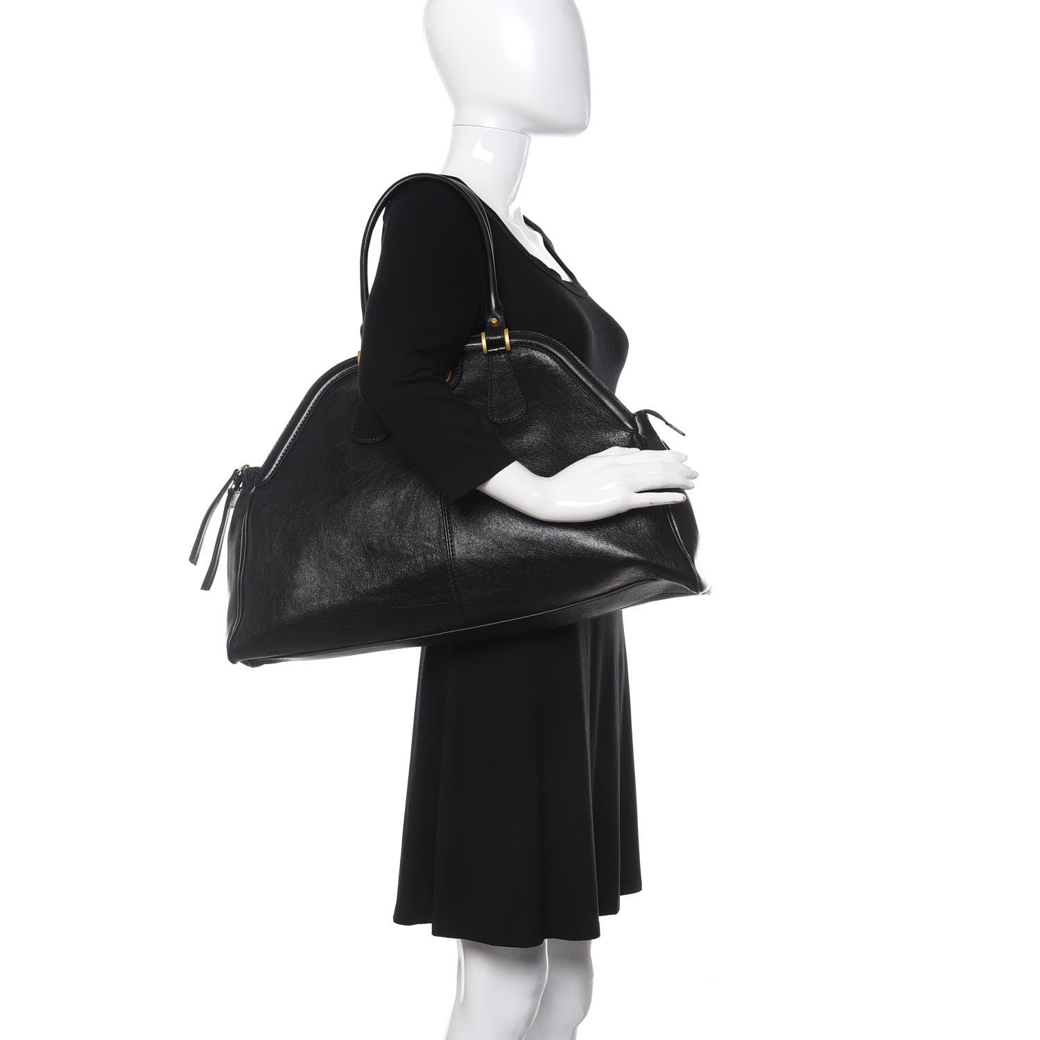 Gucci Calfskin Large Re(Belle) Top Handle Bag Black 2 of 10