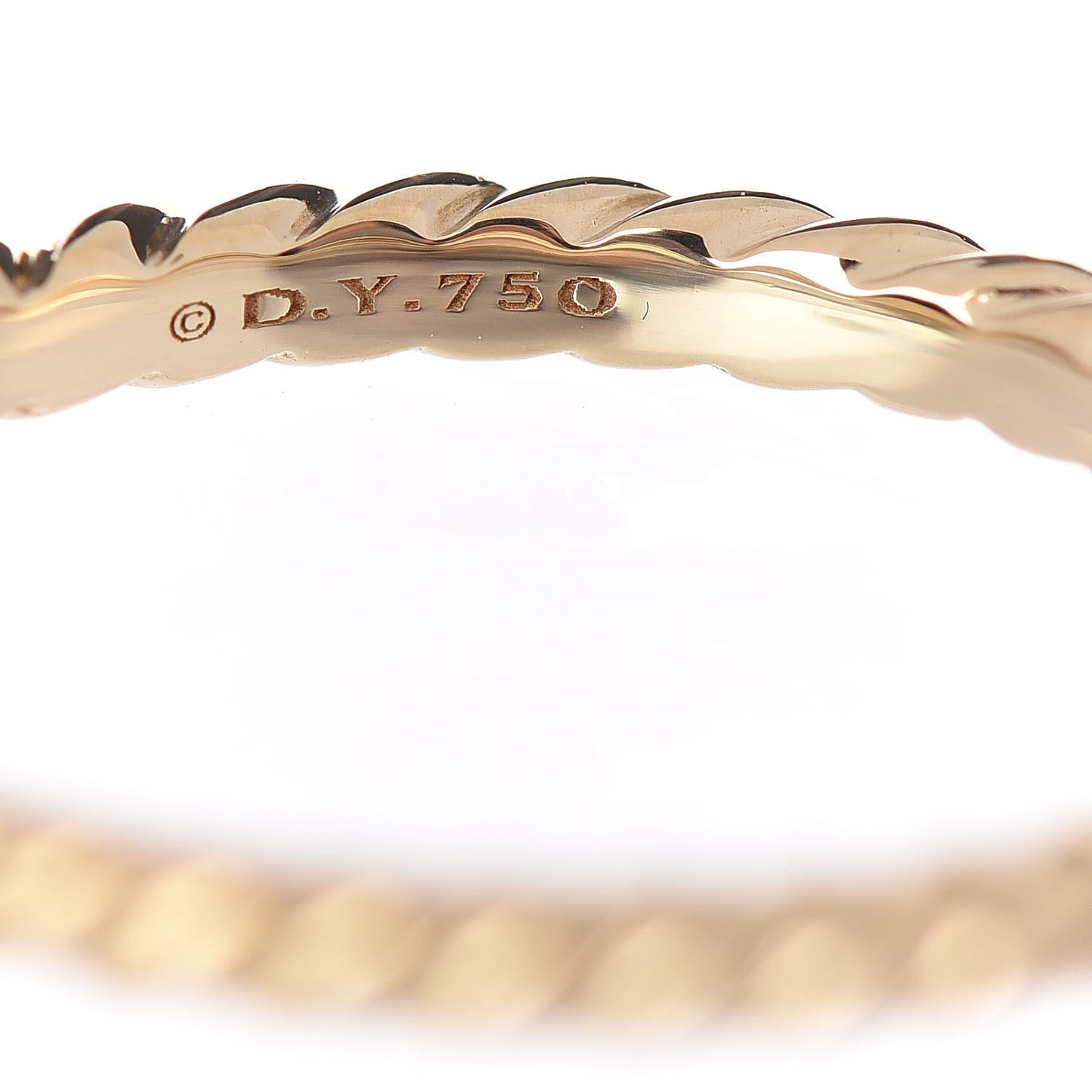 18K Yellow Gold 2mm Cable Classics Band Ring 52 6