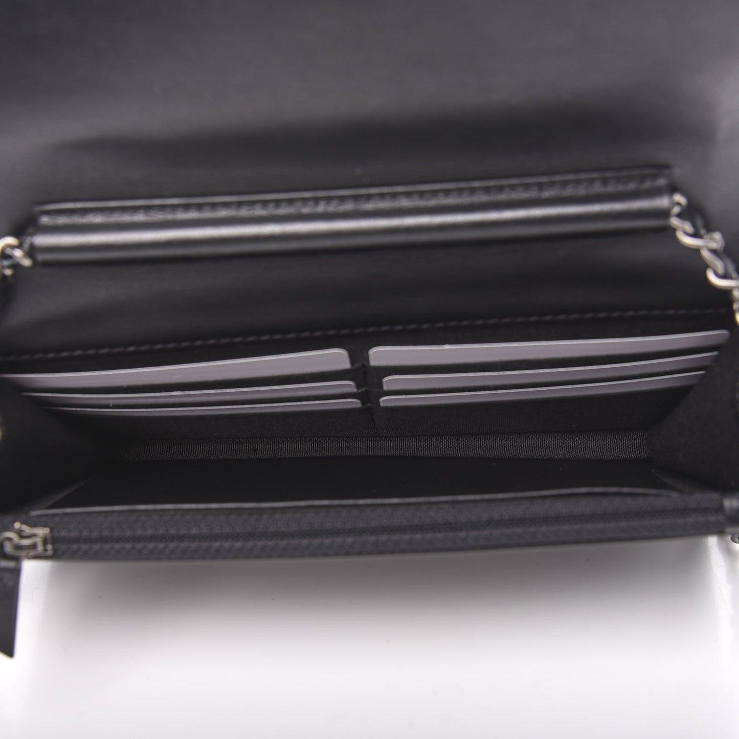 Caviar Quilted Boy Wallet On Chain WOC Black