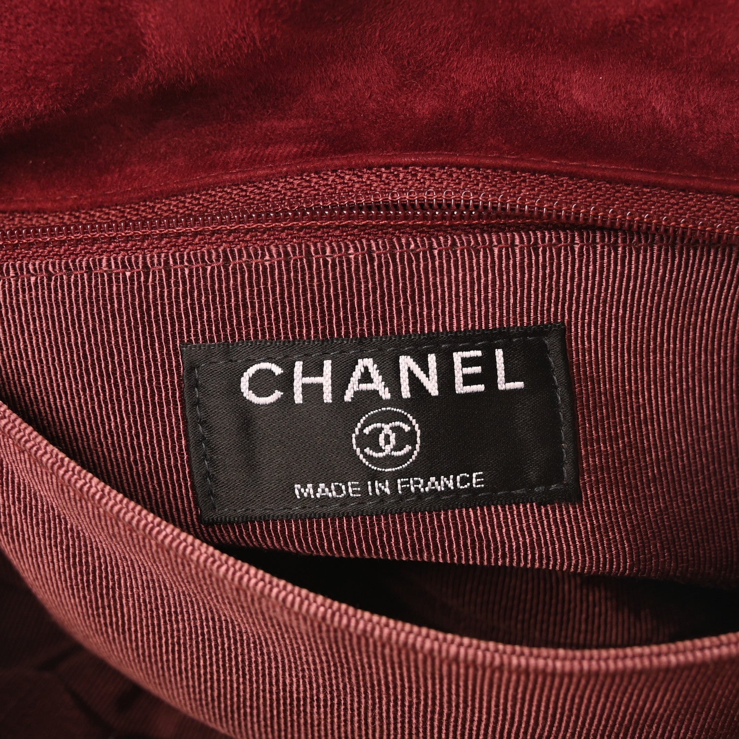 Chanel Suede Chocolate Bar Mademoiselle Flap Dark Red 5 of 9