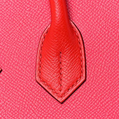 Hermes Epsom Casaque Birkin Sellier 30 Rouge Coeur Rose Extreme Bleu Zanzibar 13 of 35
