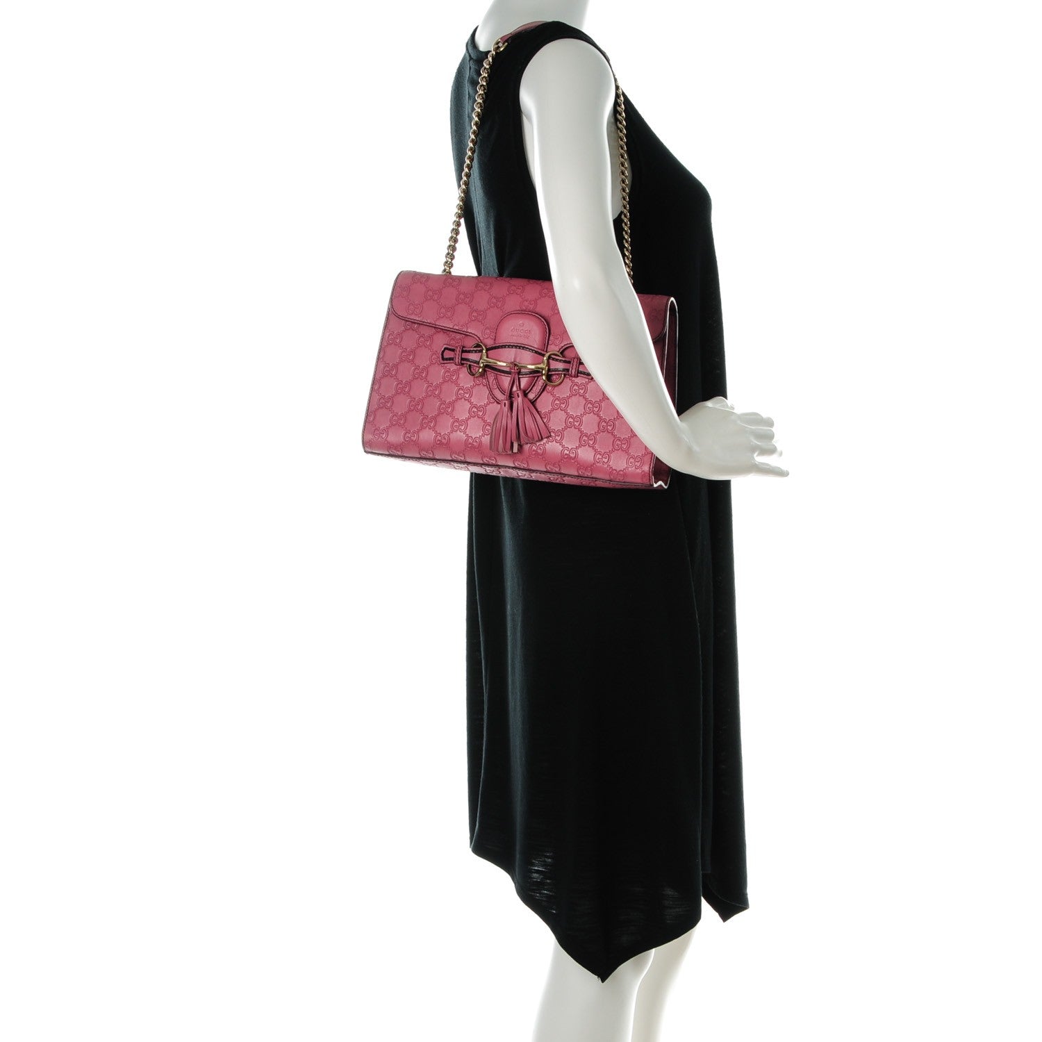 Gucci Guccissima Medium Emily Chain Shoulder Bag Peonia Flower 2 of 7