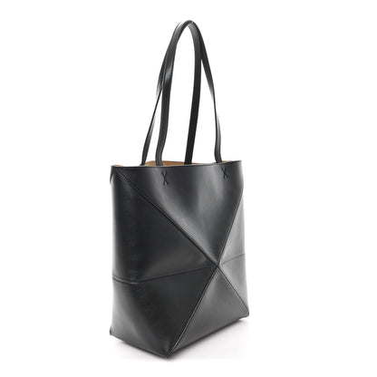 Loewe Shiny Calfskin Medium Puzzle Fold Tote Black 3 of 9