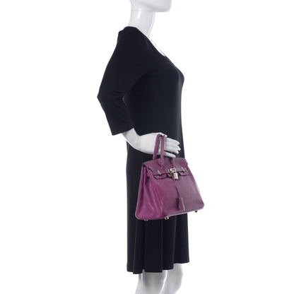Hermes Chevre Mysore Birkin 25 Cyclamen 2 of 43