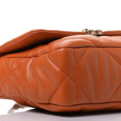 Chanel Lambskin Quilted Medium Chanel 19 Flap Light Brown 7 of 8