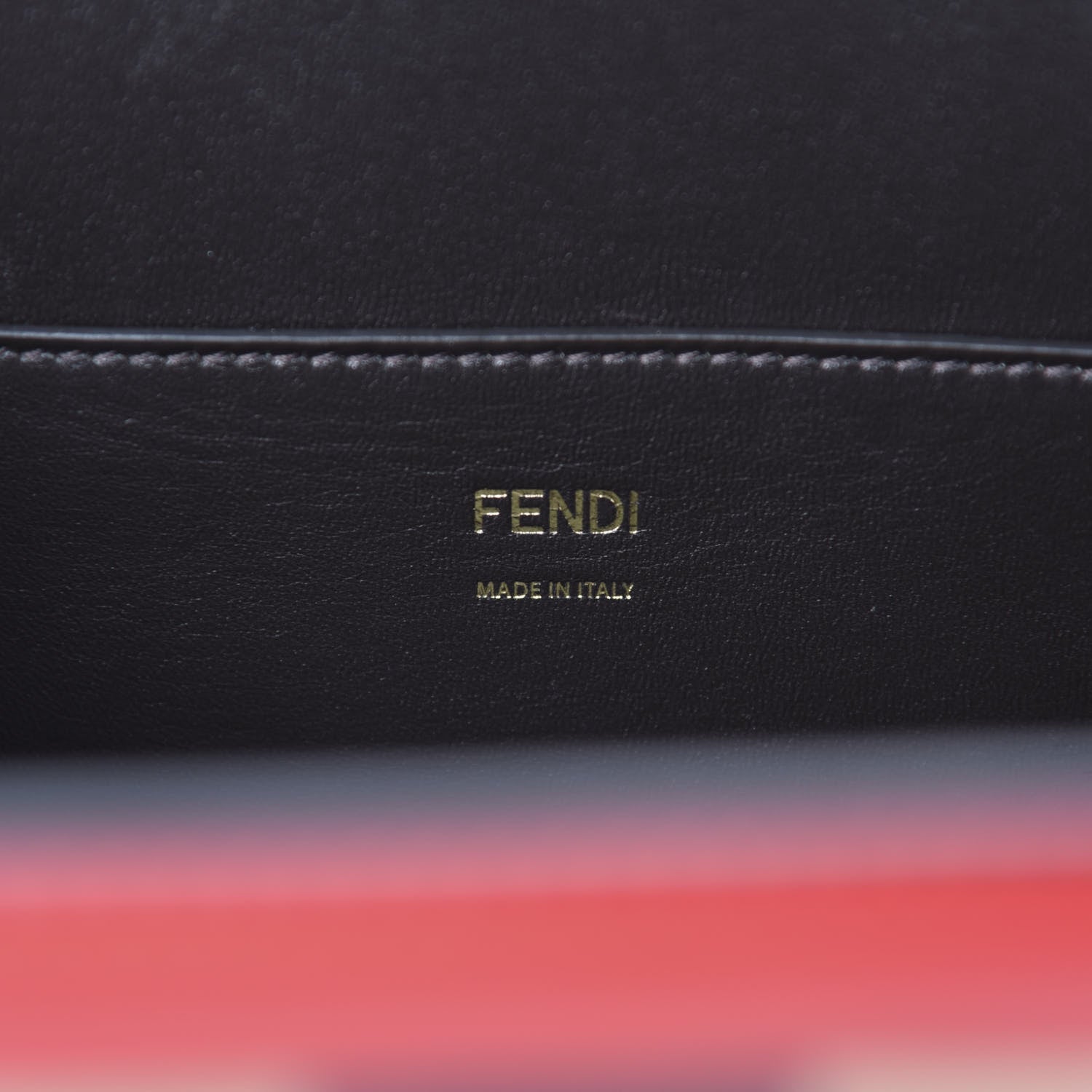 Fendi Vitello King Nubuck Pequin Karligraphy Pocket Shoulder Bag Rosso Cardinale Tobacco Moro 8 of 9
