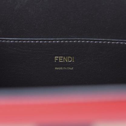 Fendi Vitello King Nubuck Pequin Karligraphy Pocket Shoulder Bag Rosso Cardinale Tobacco Moro 8 of 9
