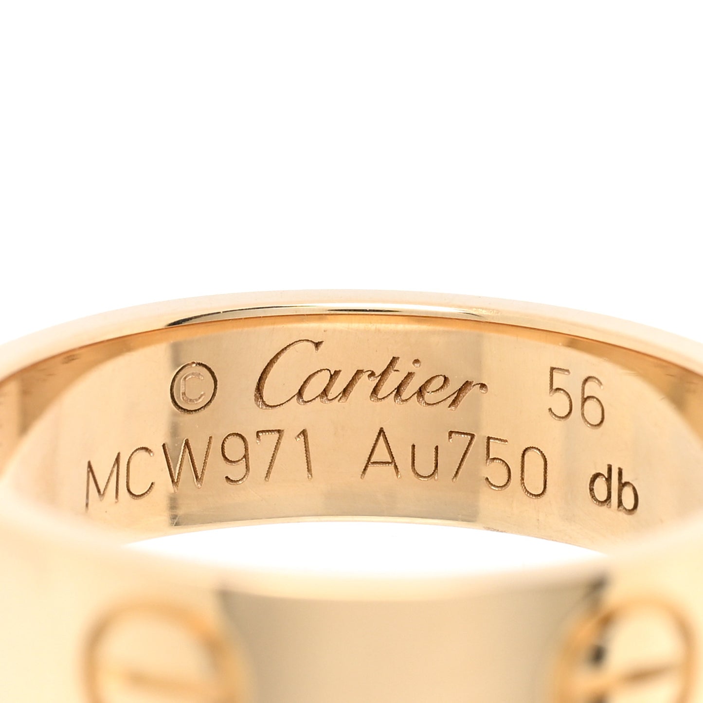 18K Yellow Gold 5.5mm LOVE Ring 56 7.5