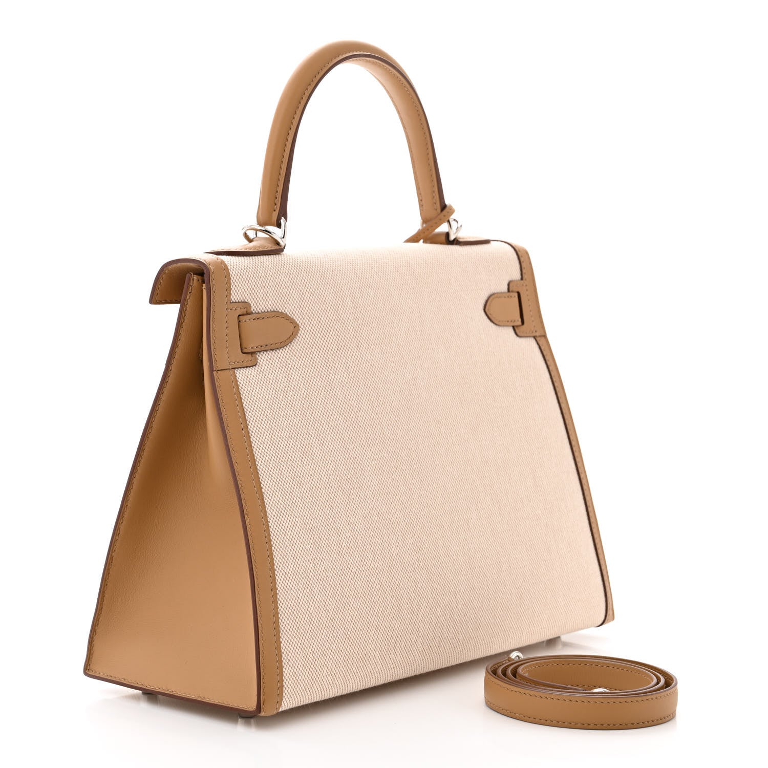 Hermes Toile H Swift Kelly Sellier 28 Ecru Biscuit 3 of 11