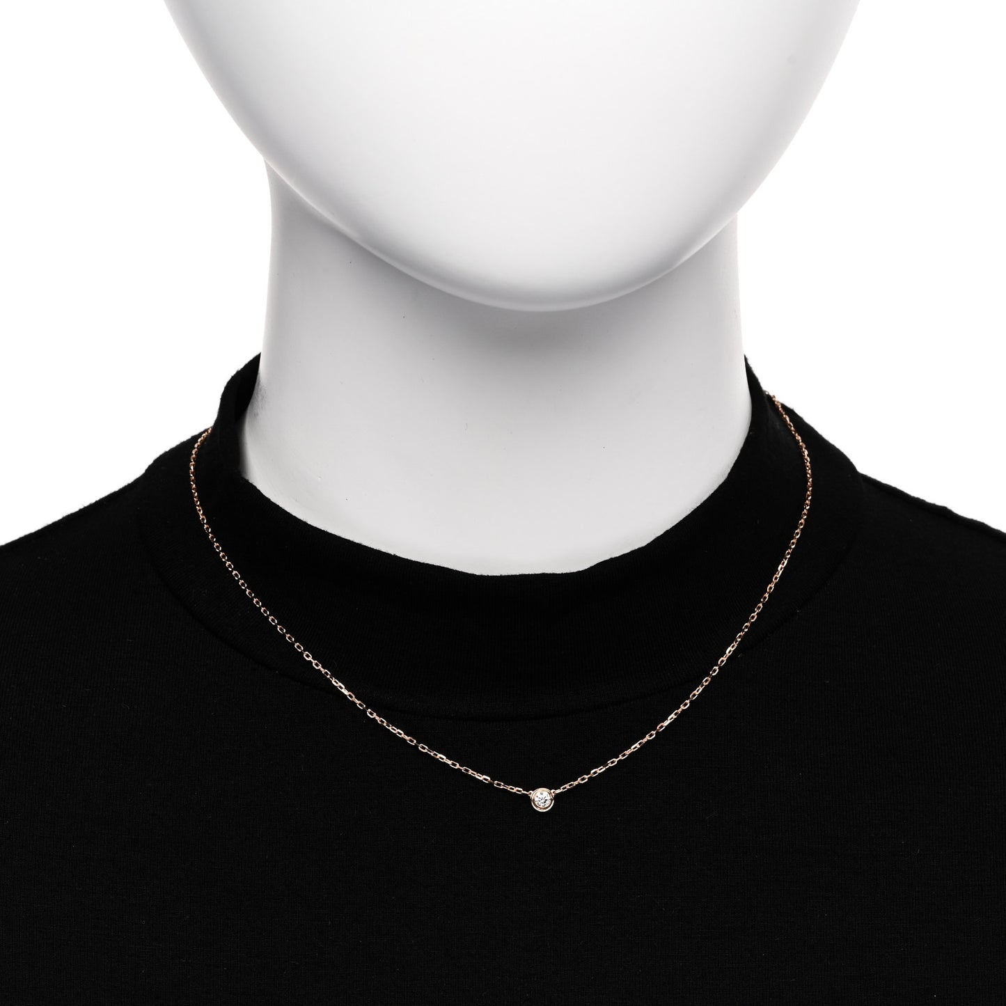 18K Pink Gold Diamond SM D'Amour Pendant Necklace