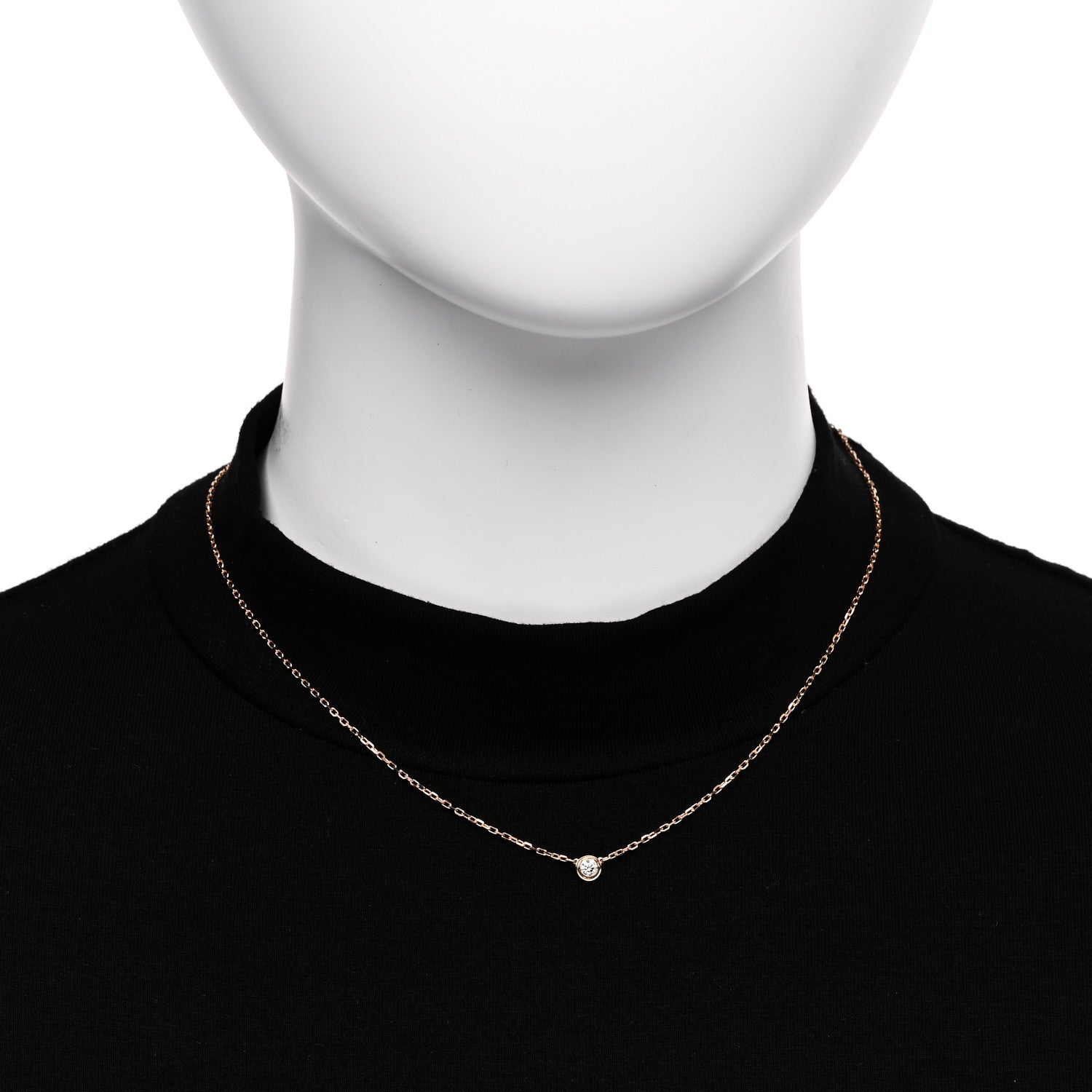 Cartier 18K Pink Gold Diamond SM D'Amour Pendant Necklace 2 of 6