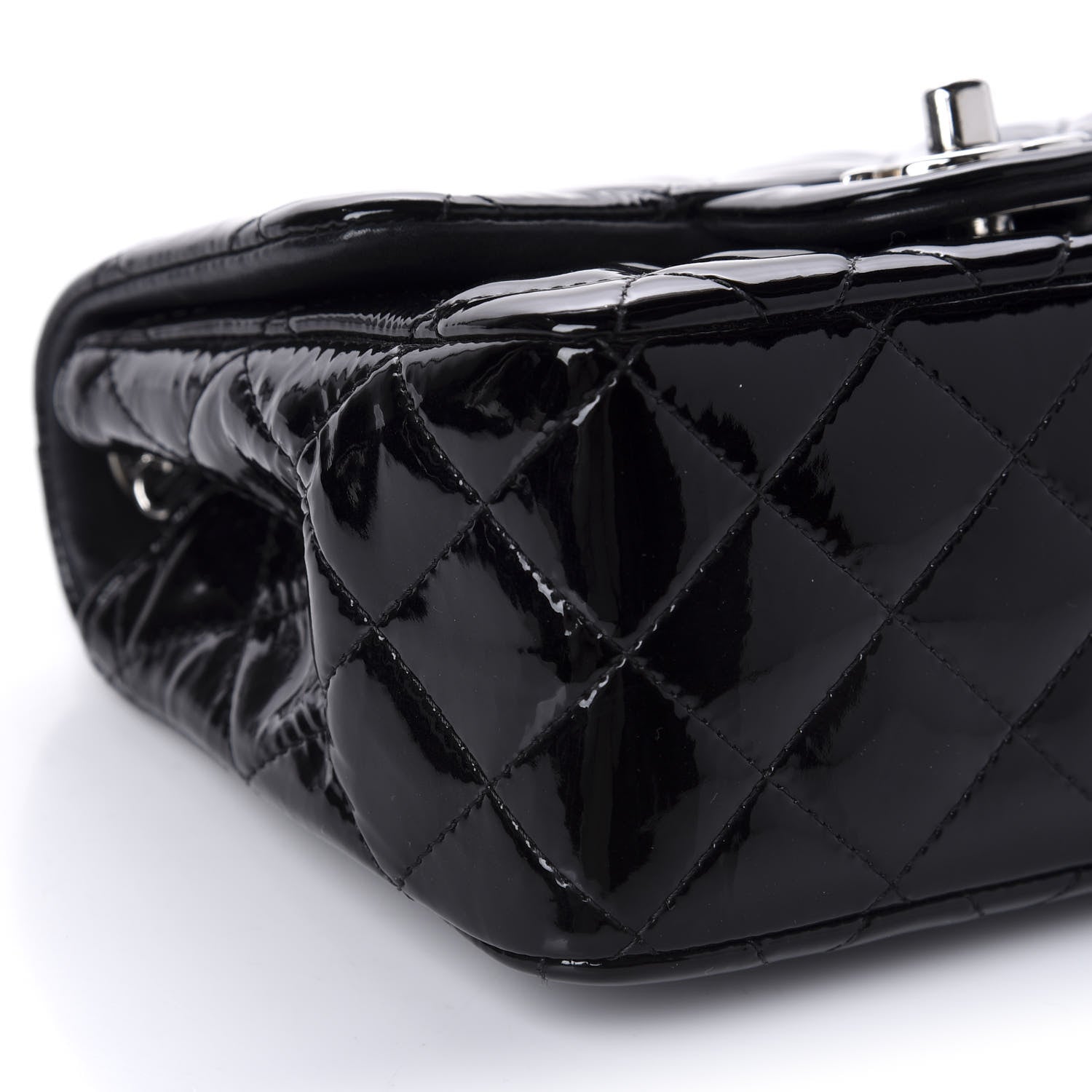 Chanel Patent Calfskin Quilted Mini Square Flap Black 6 of 10