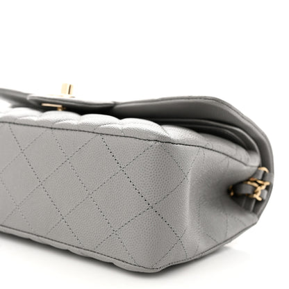 Chanel Caviar Quilted Small Double Flap Grey 10 of 11