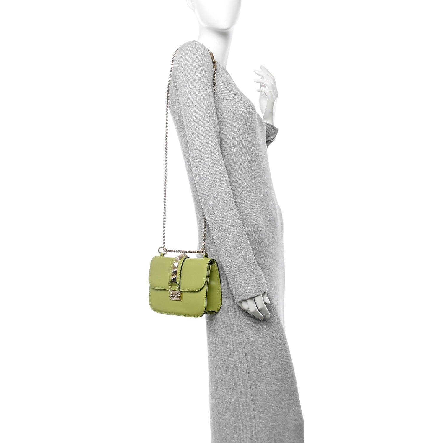 Valentino Garavani Vitello Small Glam Lock Rockstud Flap Apple 2 of 10