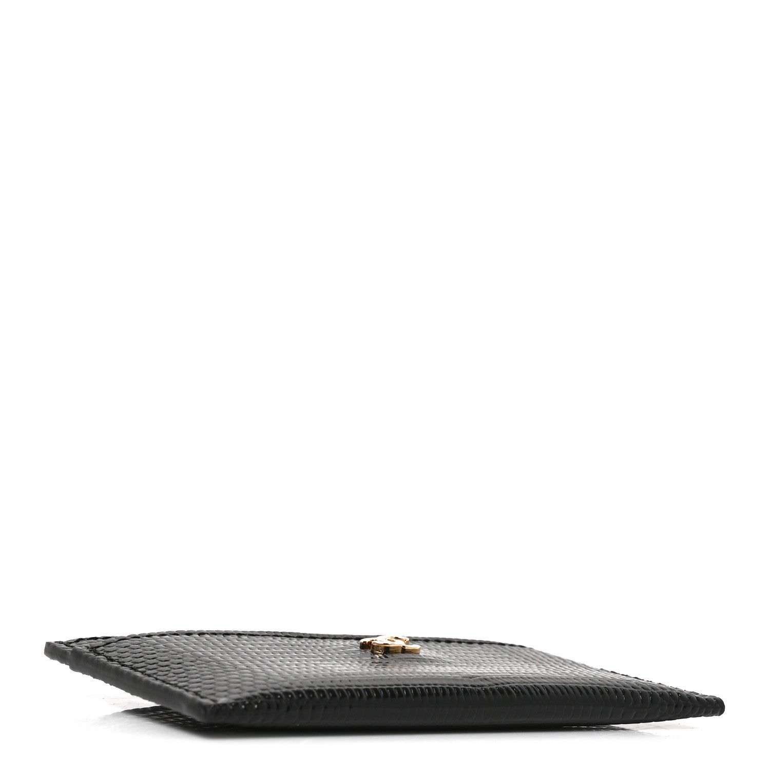 Chanel Lizard Embossed Card Holder Black 4 of 8