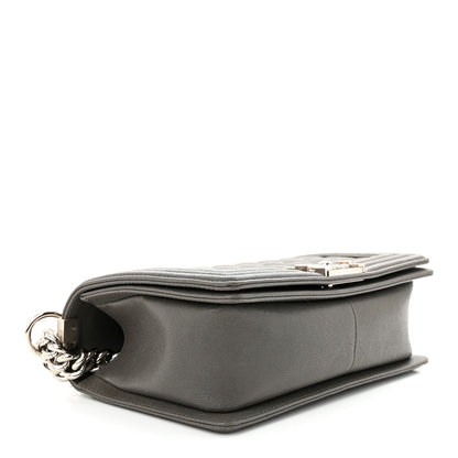 Chanel Caviar Quilted Medium Boy Flap Grey 4 of 13