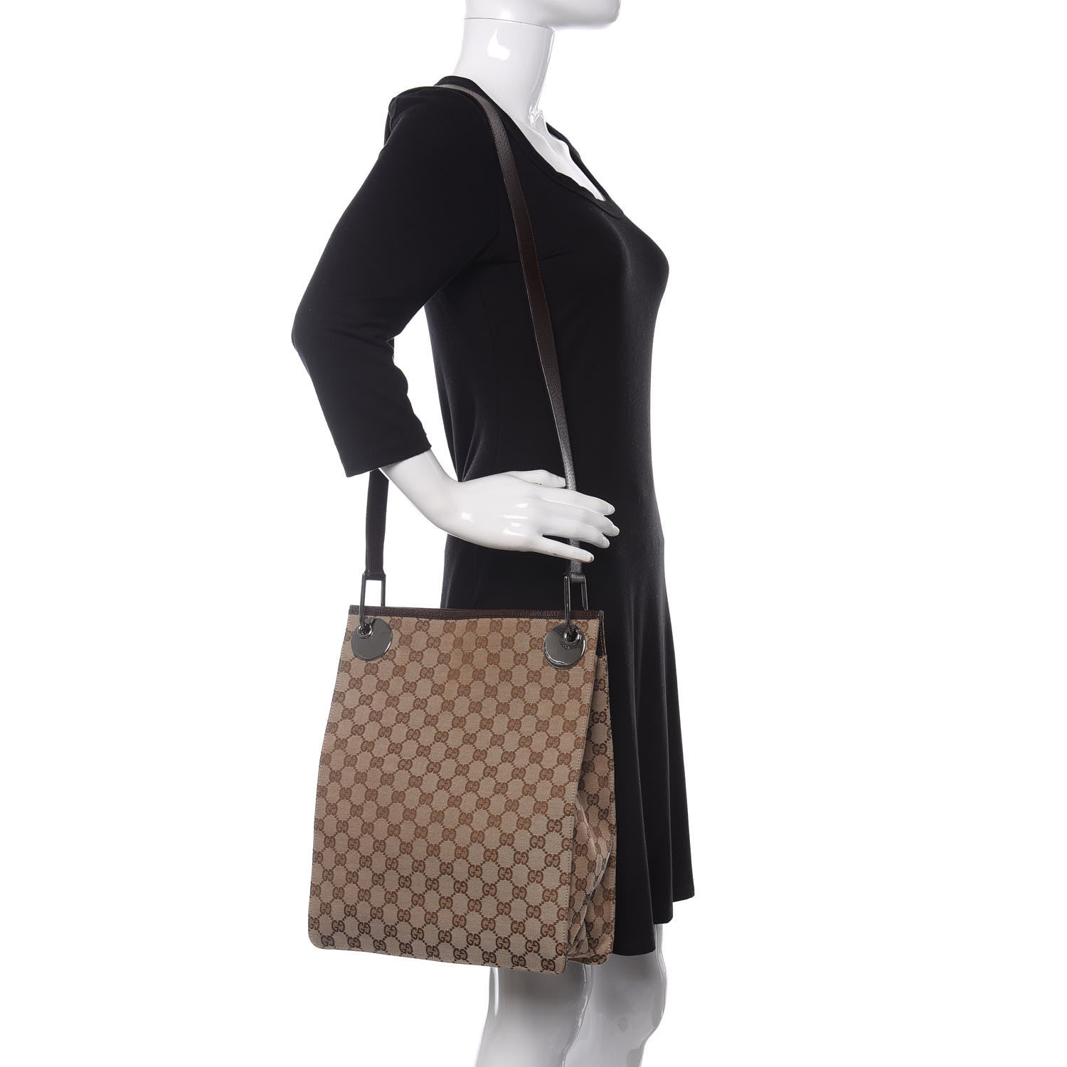 Gucci Monogram Eclipse Messenger Dark Brown 2 of 10