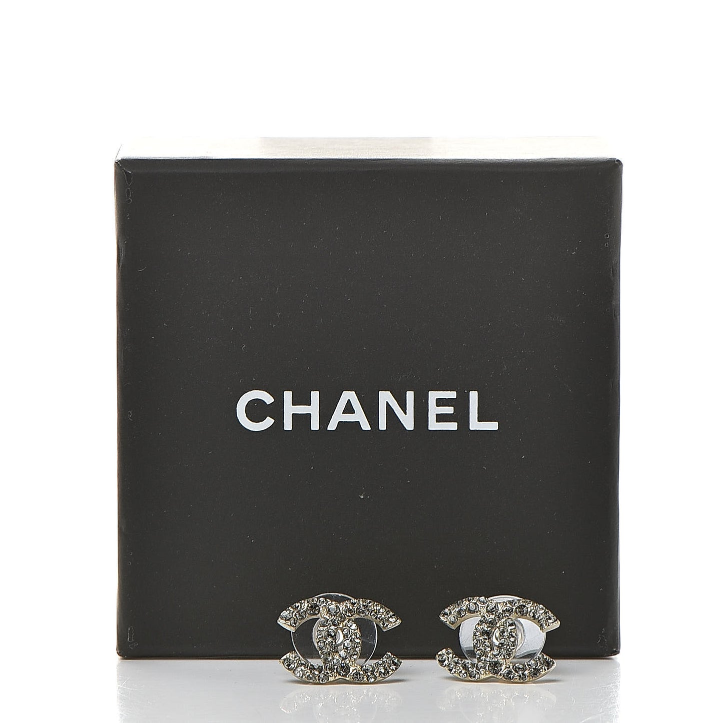 Crystal CC Earrings Gold