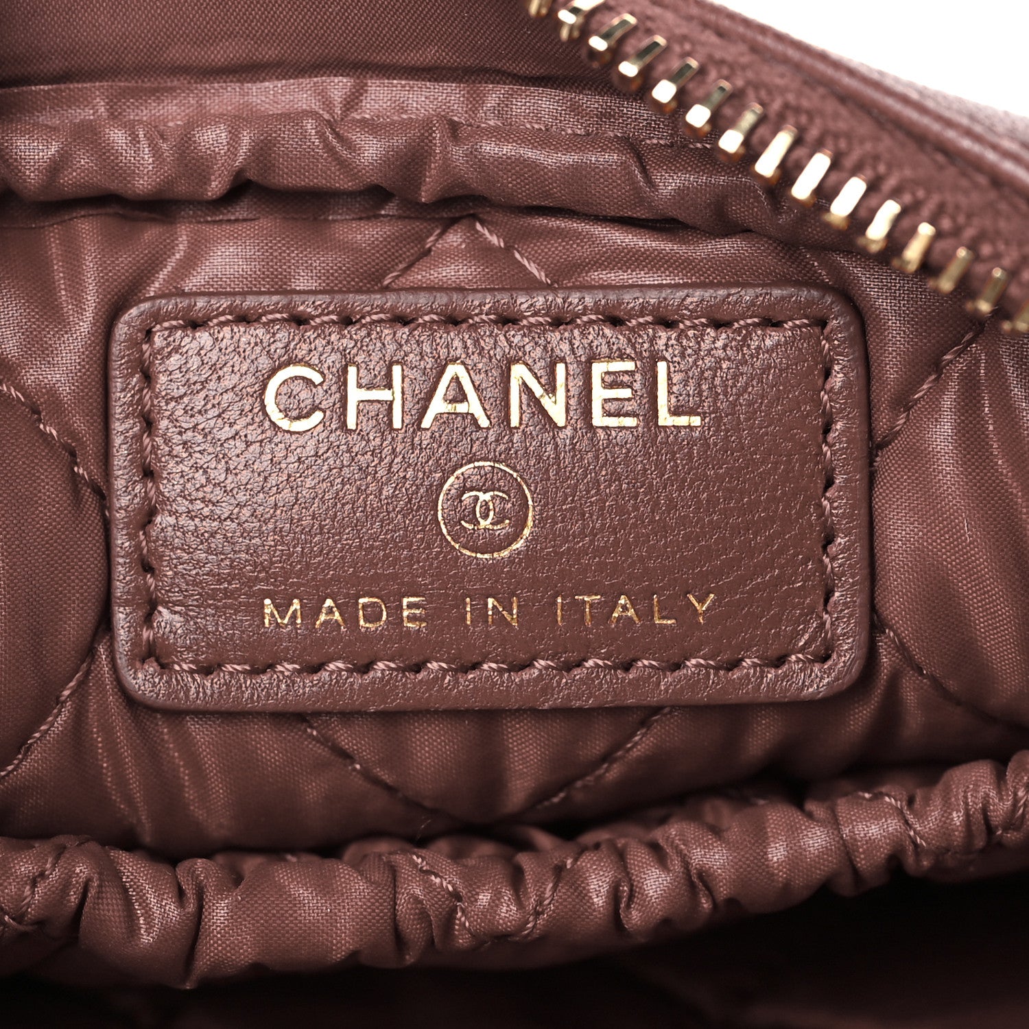 Chanel Lambskin Quilted Small Curvy Pouch Cosmetic Case Red 6 of 9