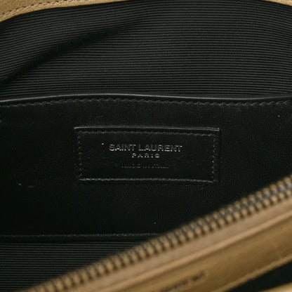 Saint Laurent Sheepskin Matelasse Chevron Monogram Large College Satchel Beige 7 of 18