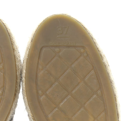 Chanel Lambskin CC Espadrilles 37 Black 6 of 8