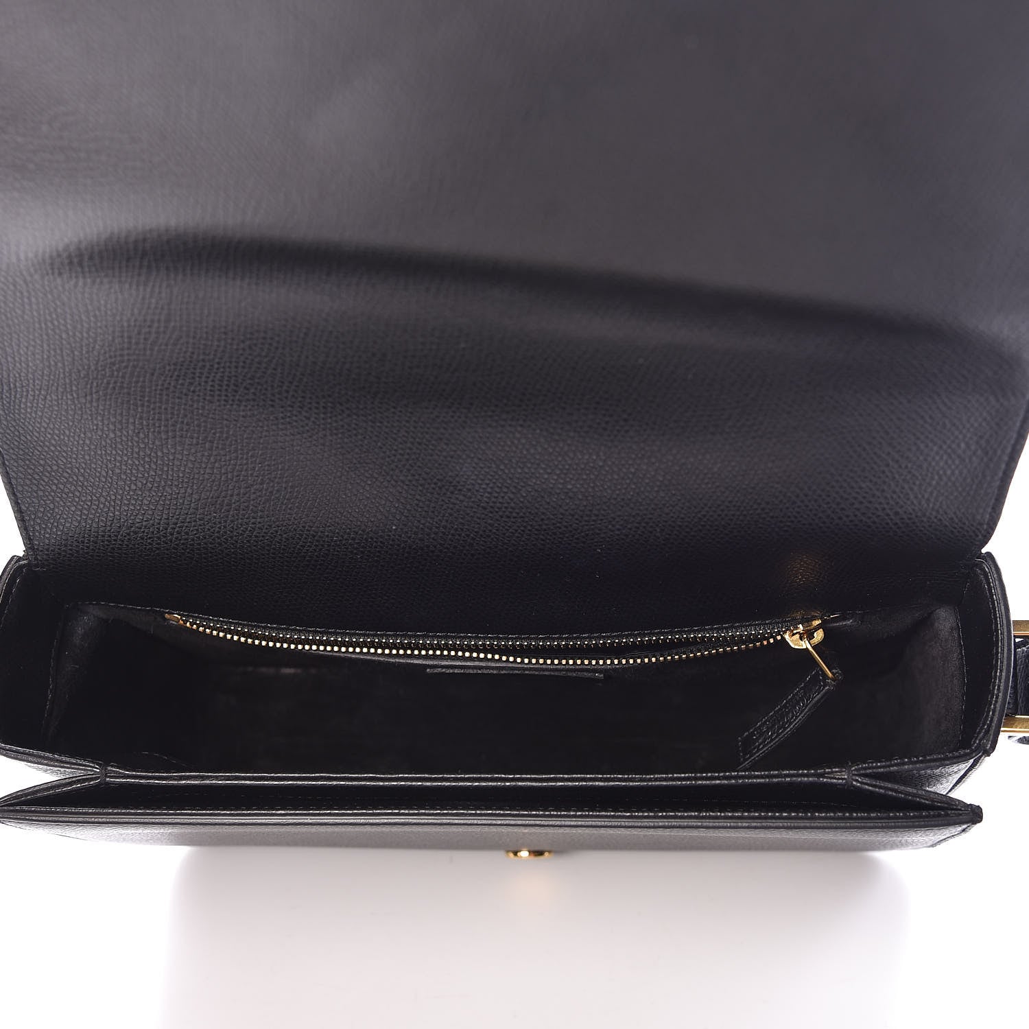 Saint Laurent Textured Calfskin Medium Classic Monogram Universite Bag Black 5 of 9