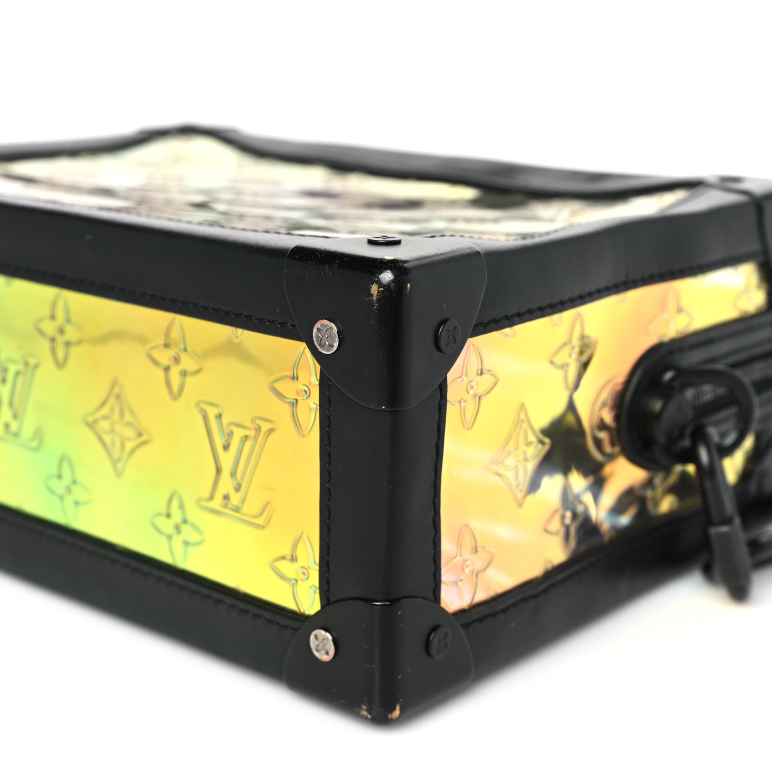 Louis Vuitton Calfskin PVC Monogram Solar Ray Soft Trunk Iridescent Prism Black 8 of 8