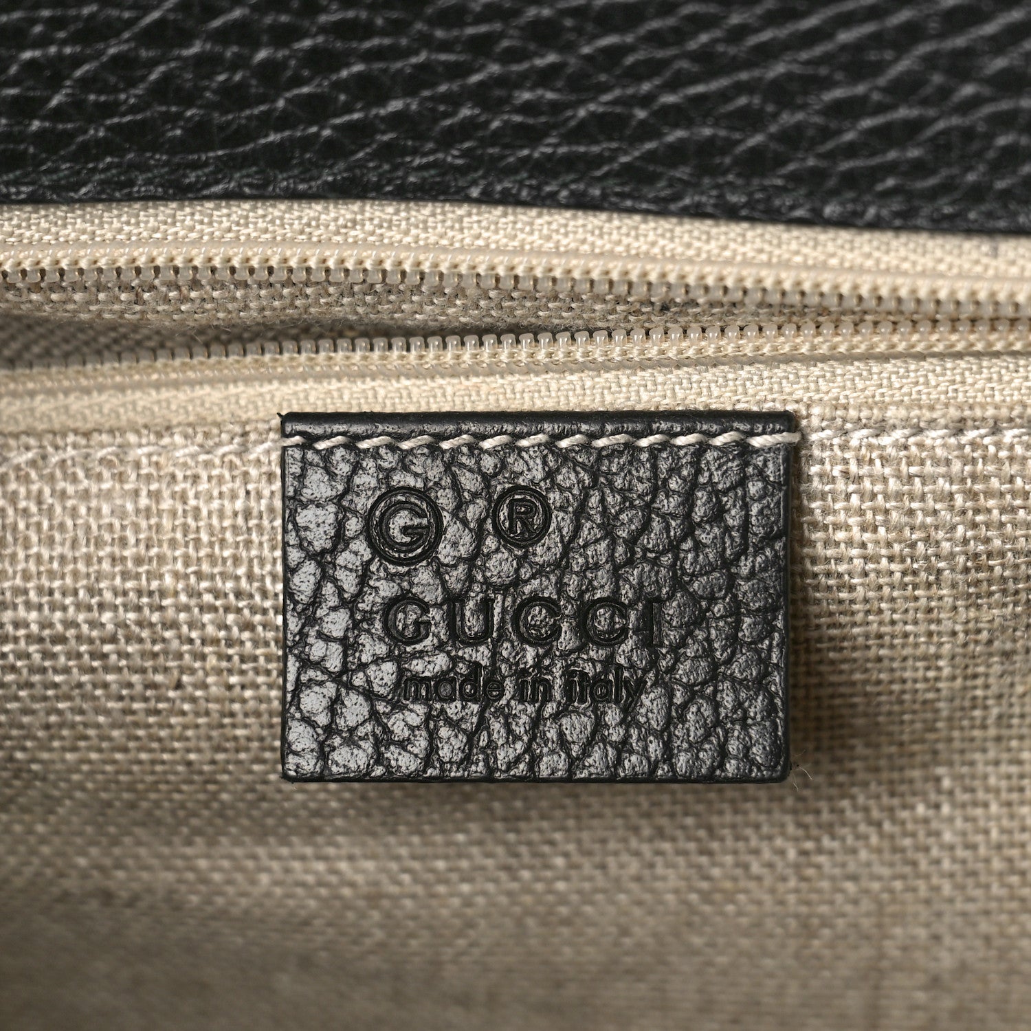 Gucci Dollar Calfskin Interlocking G Shoulder Bag Black 6 of 11