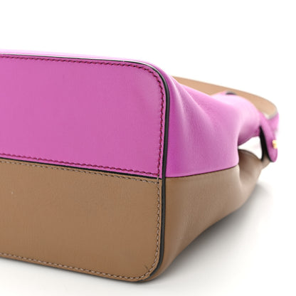 Fendi Vitello Seta Nappa Plexiglass Bi-Color Mini Peekaboo Iconic Satchel Bouganville Sand 10 of 11