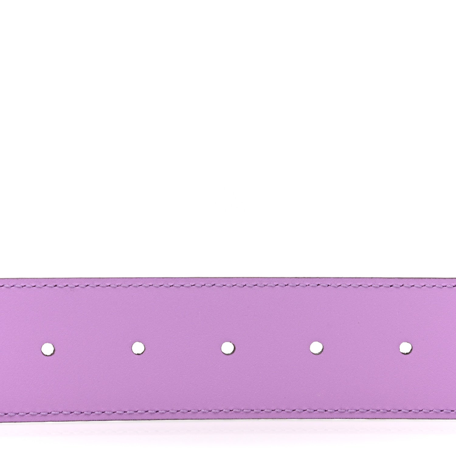 Gucci Azalea Calfskin Enamel Monochrome Double G 40mm Belt 80 32 Wisteria Chic 4 of 6
