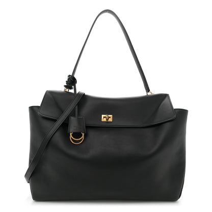 Balenciaga Smooth Calfskin Large Rodeo Top Handle Handbag Black 1 of 14