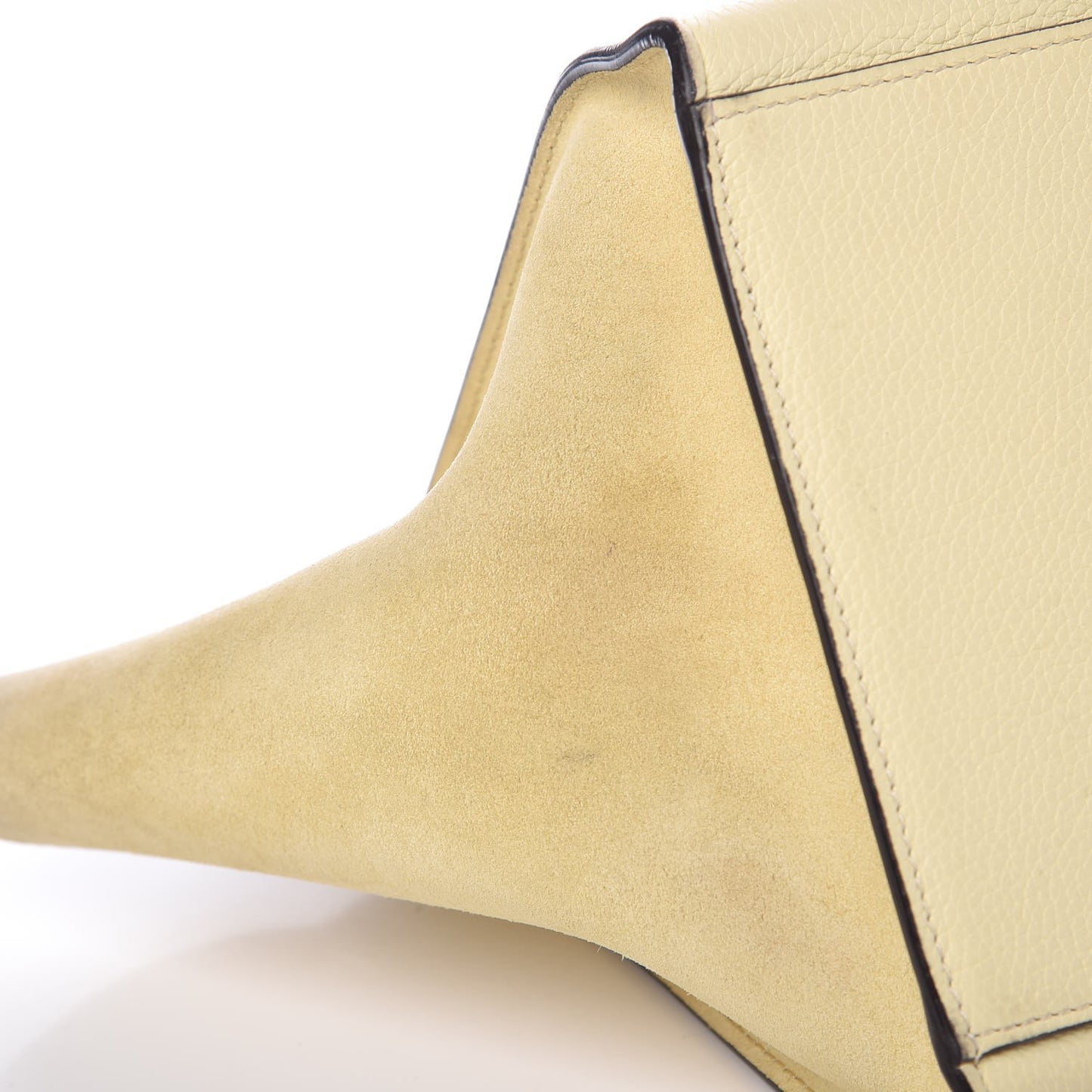 Drummed Calfskin Suede Medium Trapeze Butter