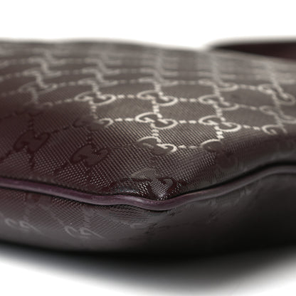 Gucci Imprime Monogram Medium Flat Messenger Bag Bordeaux 9 of 12