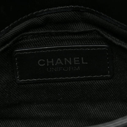 Chanel Calfskin Quilted CC Uniform Flap Belt Bag Black 6 of 10