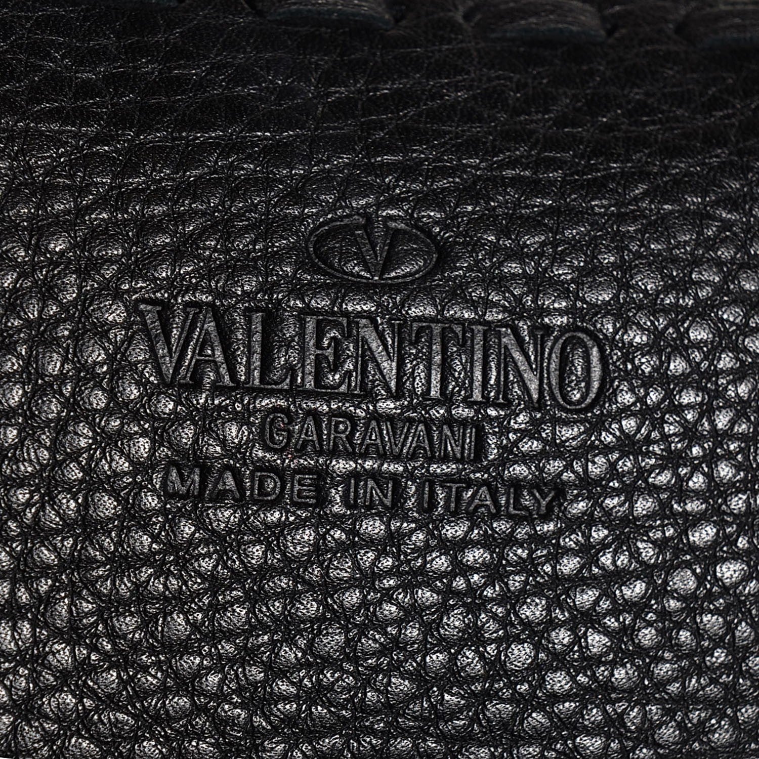 Valentino Garavani Grained Calfskin C-Rockee Fringe Tote Black 14 of 18