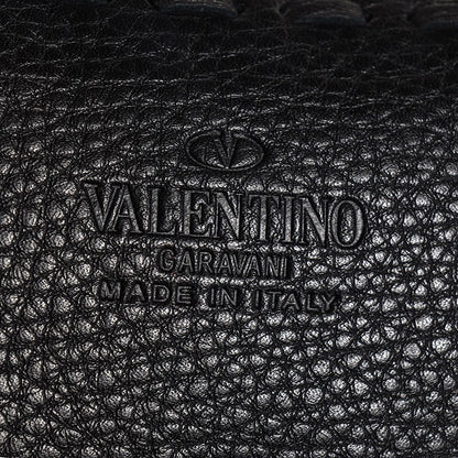 Valentino Garavani Grained Calfskin C-Rockee Fringe Tote Black 14 of 18