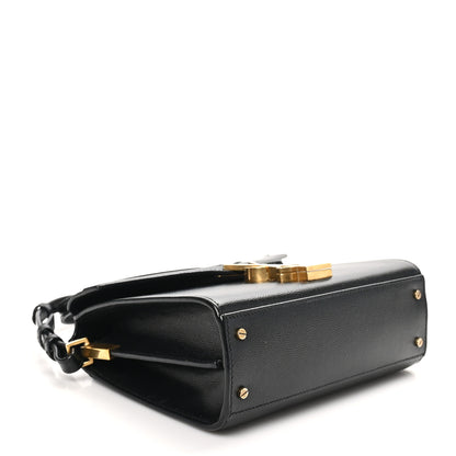 Saint Laurent Grain de Poudre Mini Classic Monogram Cassandra Top Handle Black 4 of 10