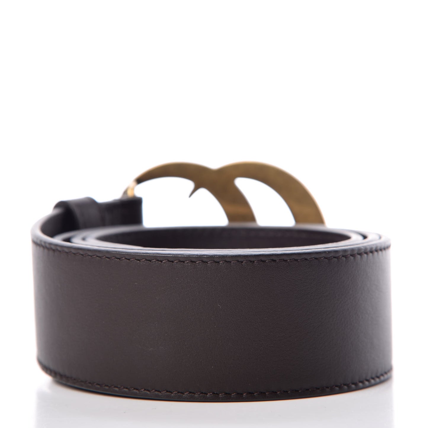 Moon Calfskin Double G 40mm Belt 80 32 Dark Cocoa