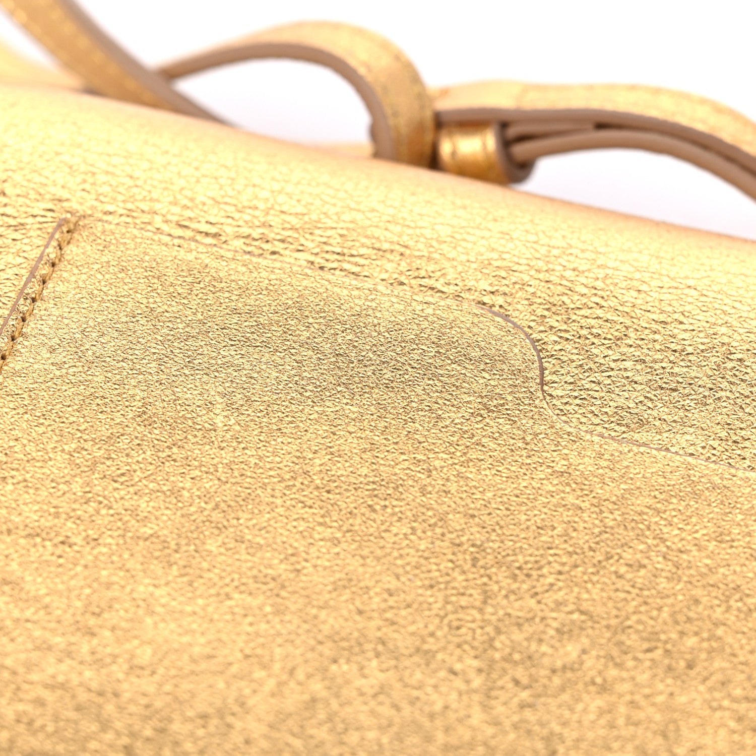 Burberry Metallic Calfskin Monogram TB Flat Crossbody Bag Gold 10 of 10