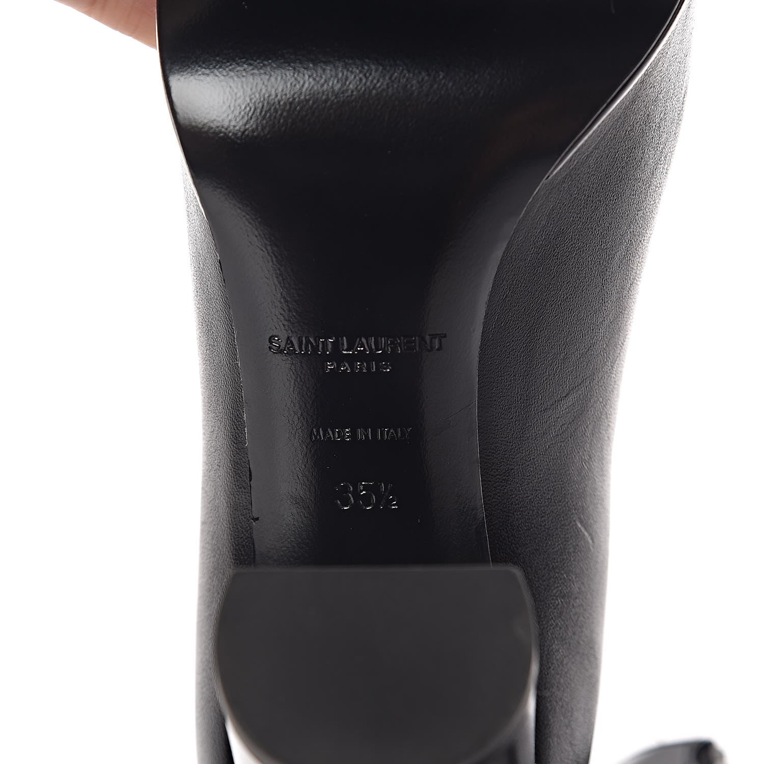 Saint Laurent Moroder Calfskin Loulou 95 Ankle Zip Booties 35.5 Black 8 of 17
