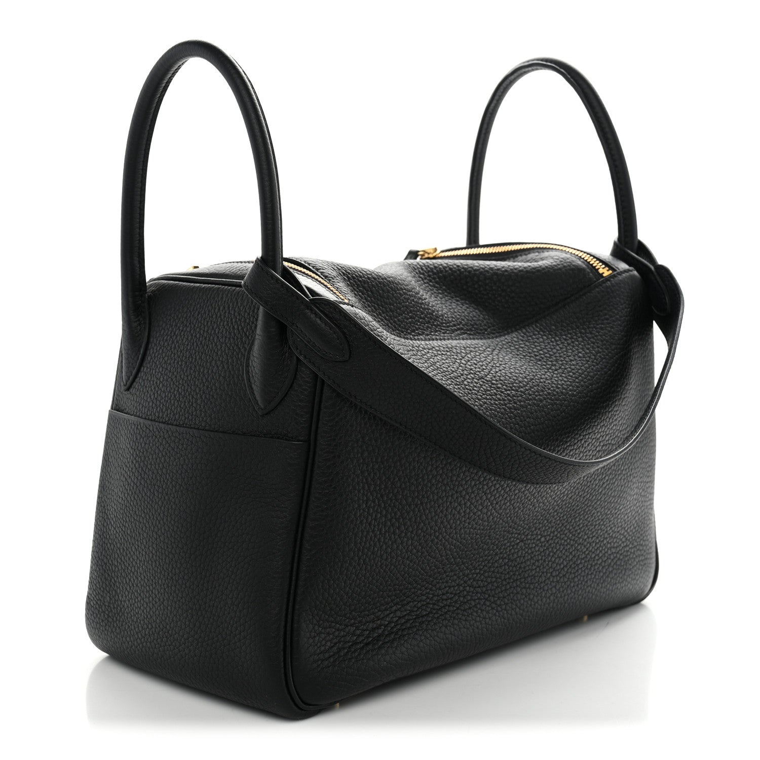 Hermes Taurillon Clemence Lindy 30 Black 3 of 10