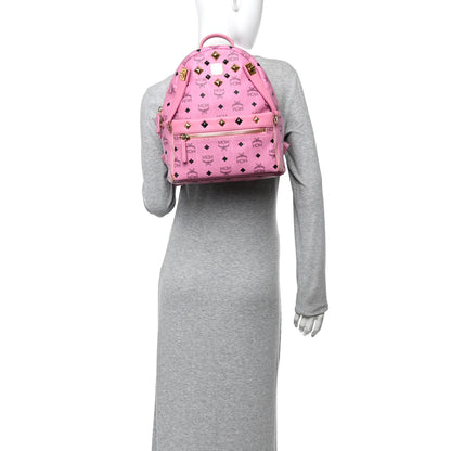 MCM Visetos Studded Small Dual Stark Backpack Pink 2 of 10