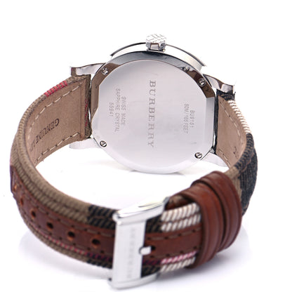 Burberry Stainless Steel Calfskin 34mm Heritage Nova Check Quartz Watch BU9151 4 of 6